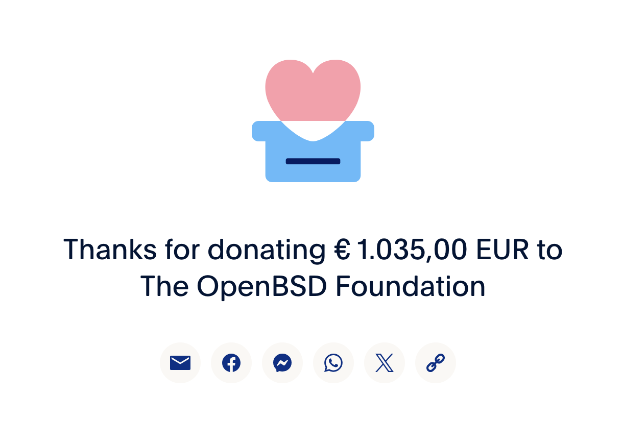 Paypal receipt for €1035